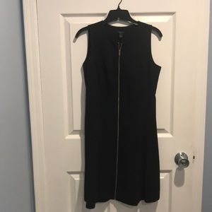 Ann Taylor Black Zip-up Dress